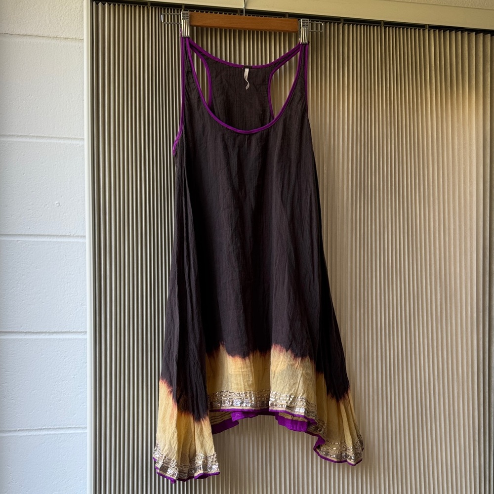Free People Purple and yellow dress